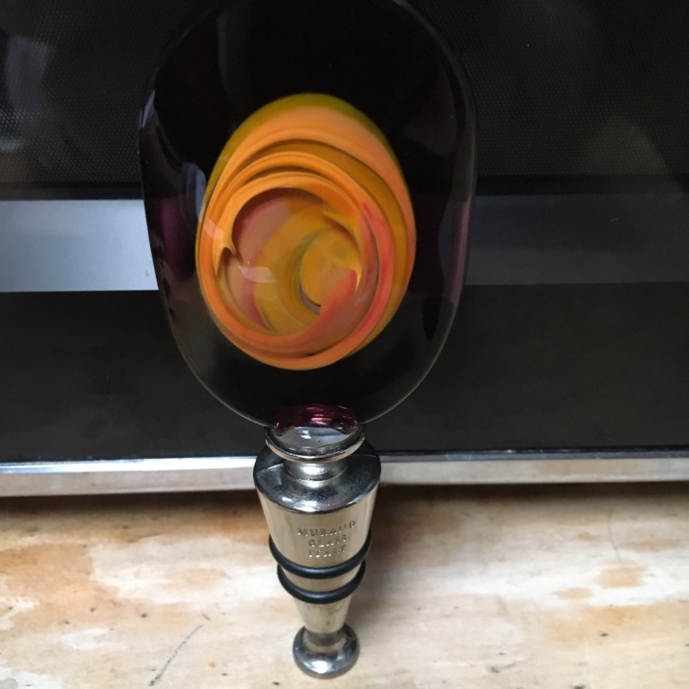 Murano glass Italy bottle stopper